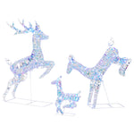Outsunny 3-piece Christmas Lighted Reindeer Family Set For Outdoor