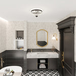Chandelier Crystal Ceiling Light With E14 Base 2-lights | Black