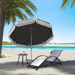 1.7 M Beach Umbrella, Adjustable Height Portable Parasol | Grey