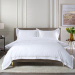 Hampstead Duvet Cover Set – 200 Thread Count 100% Cotton With Oxford Pillowcases & Inserted Ribbon | Double | Stone
