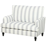 Velvet Single Sofa Armchair With Stripes | Grey