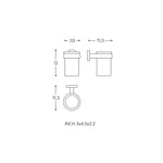 Toothbrush Holder Tumbler, Chrome, Wall-mounted, Start Collection