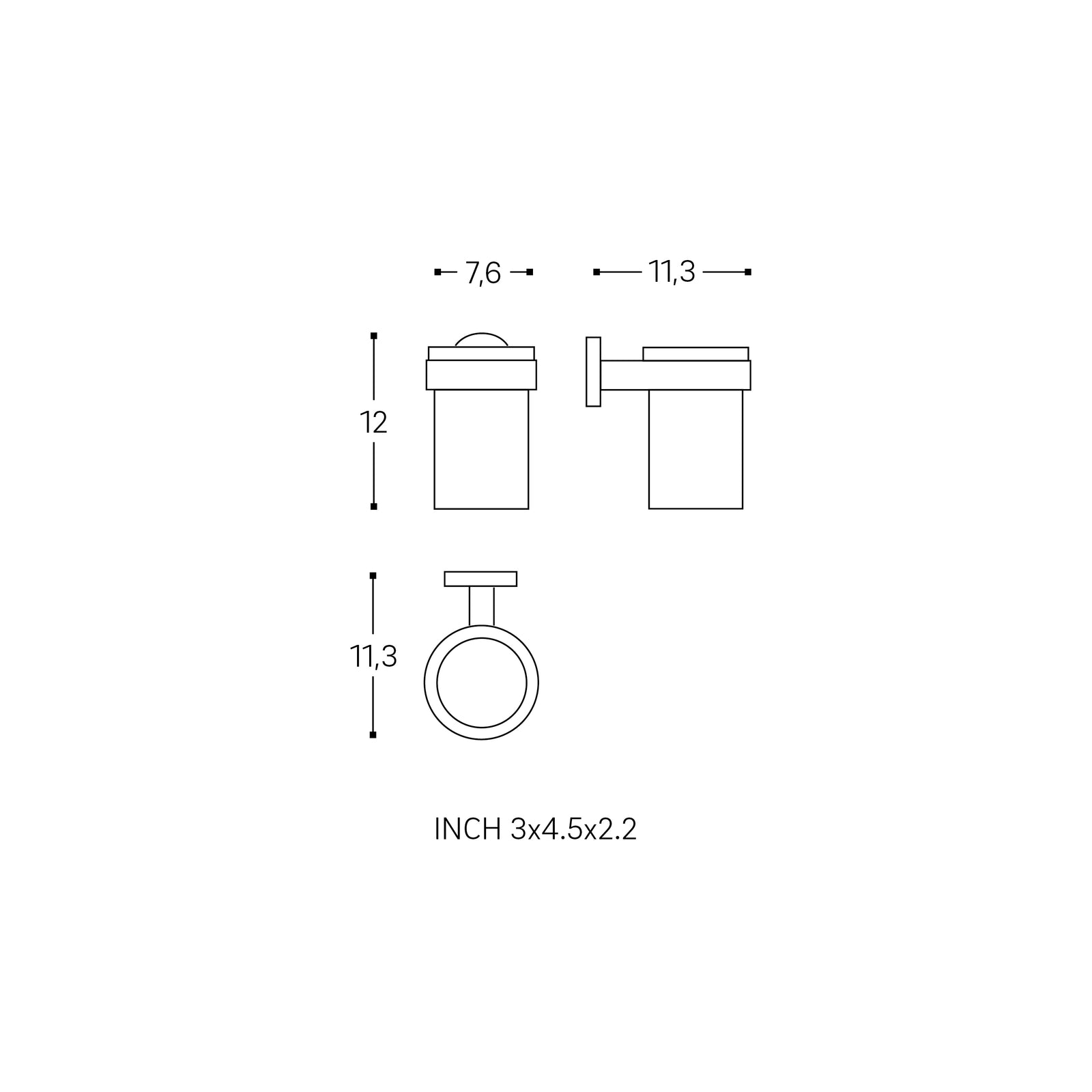 Toothbrush Holder Tumbler, Chrome, Wall-mounted, Start Collection