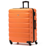 29" Large Suitcase Check-in Hold Luggage Hard Shell 4 Wheels Tsa Lock | Large | Orange & Black
