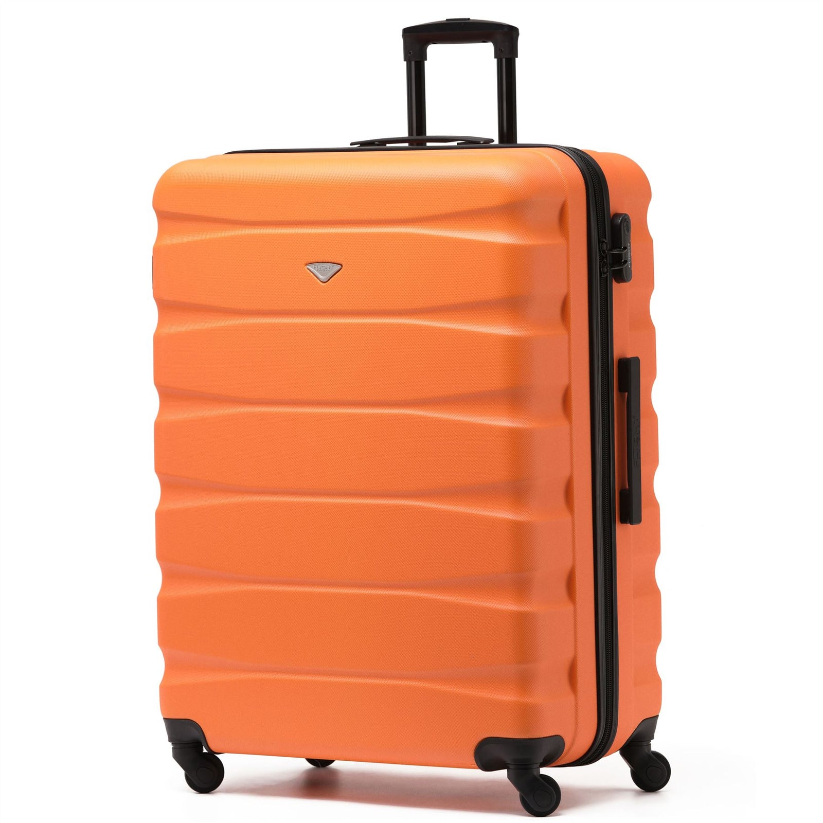 29" Large Suitcase Check-in Hold Luggage Hard Shell 4 Wheels Tsa Lock | Large | Orange & Black