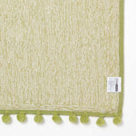 Tufted Cotton Bath Mat With Pom Pom Edges | 50 x 80cm | Sage Green