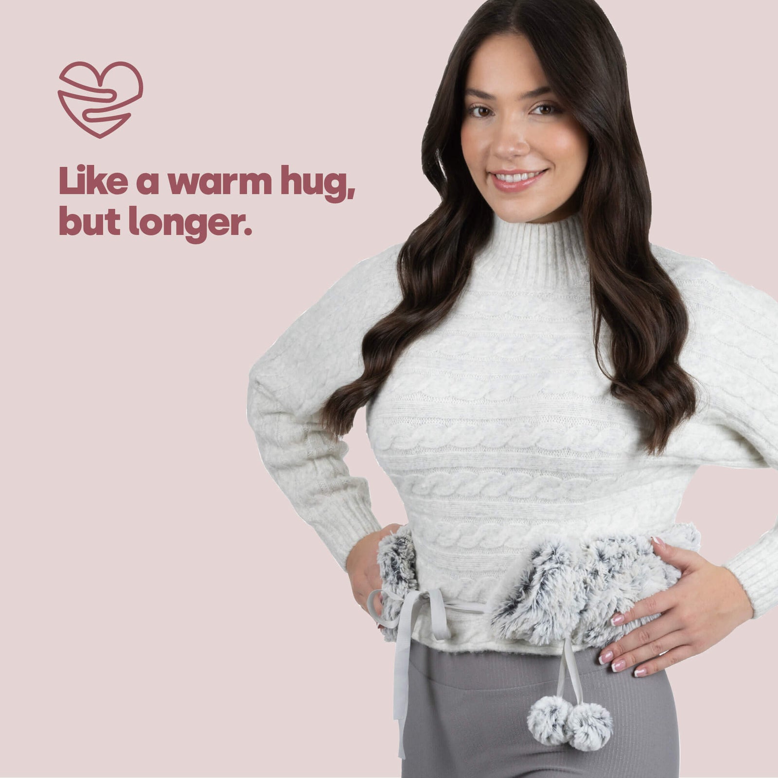 Livivo Extra Long Grey 2l Hot Water Bottle With Soft Plush Washable Cover