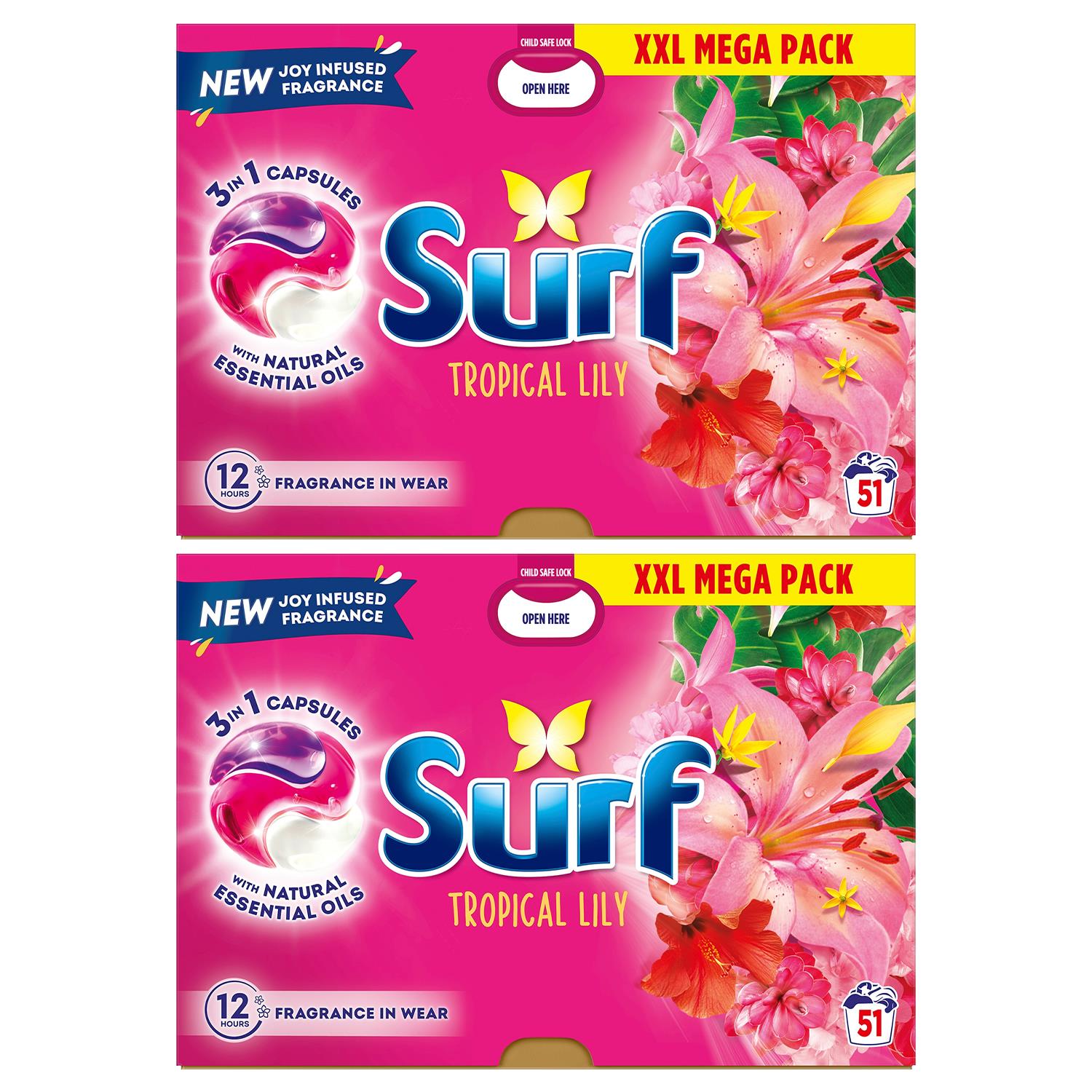 3 In 1 Laundry Washing Detergent Capsules Tropical Lily | Set of 2