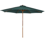 3m Garden Parasol W/ 8 Ribs - Dark Green