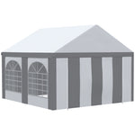Party Tent, Marquee Gazebo With Sides, Windows And 2 Doors | Small | White