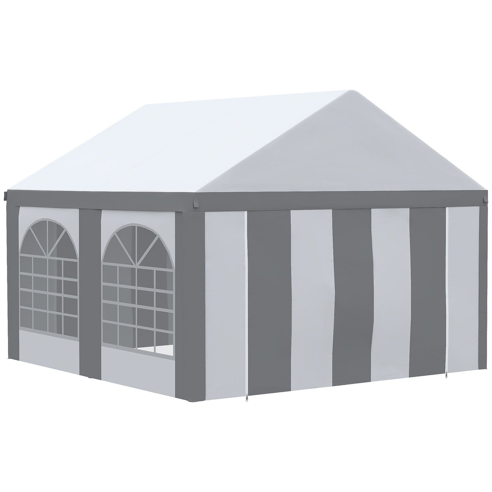 Party Tent, Marquee Gazebo With Sides, Windows And 2 Doors | Small | White