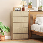 Bedroom Chest Of Drawers, 5 Drawers Dresser, Drawer Unit | Natural