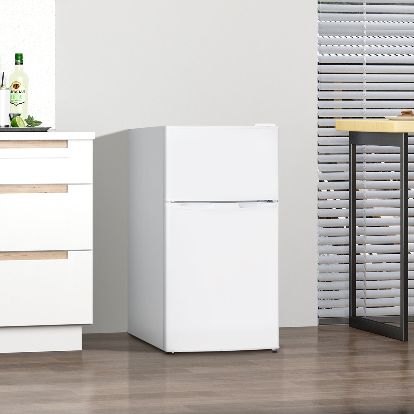 88l Small Fridge Freezer With 5-setting Thermostat, Inner Light | White