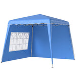2.4x2.4m Pop Up Gazebo With 2 Sidewalls And Carry Bag | Blue