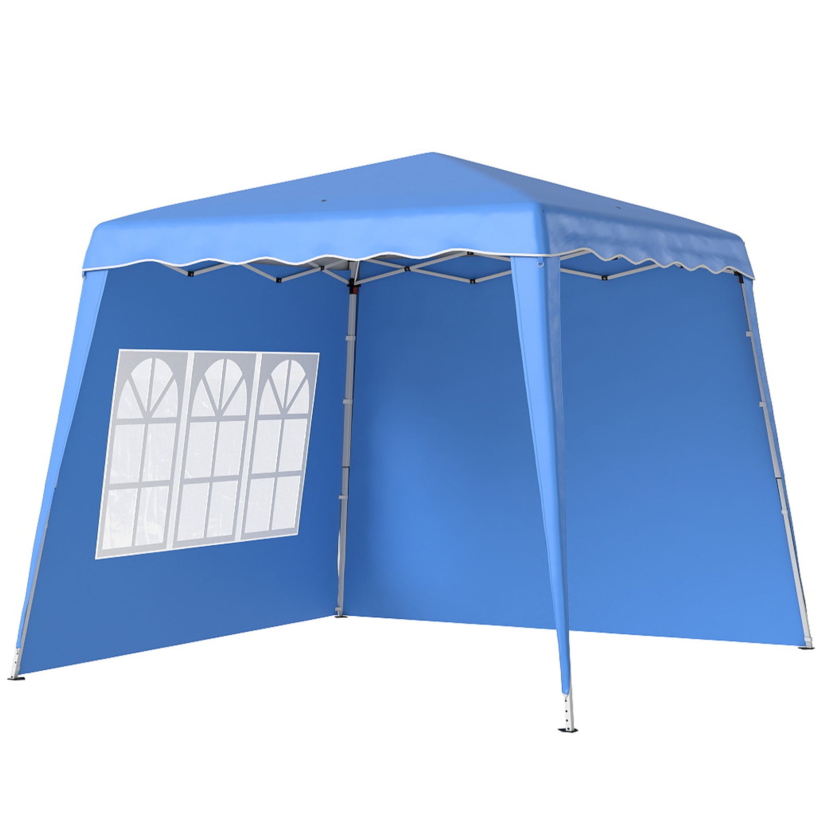 2.4x2.4m Pop Up Gazebo With 2 Sidewalls And Carry Bag | Blue