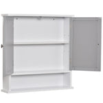 Wall Mounted Mirror Cabinet W/ Double Mirror Doors