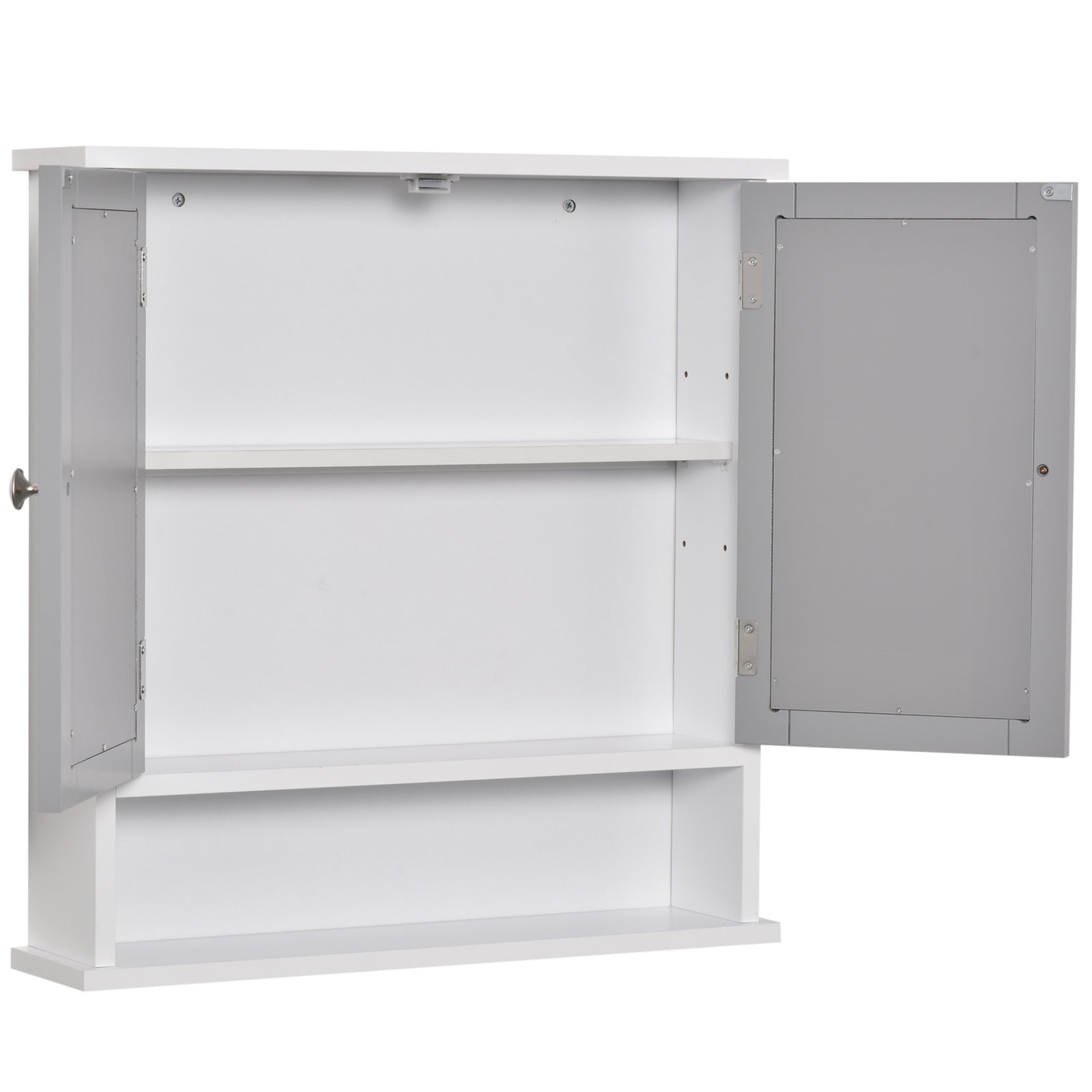 Wall Mounted Mirror Cabinet W/ Double Mirror Doors