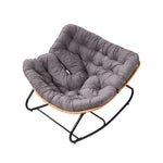 Modern Rocking Chair with Cushion – Compact | Grey