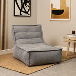 Otto Cord Lounger Set Of 3 Bean Bag Chair, Charcoal Grey