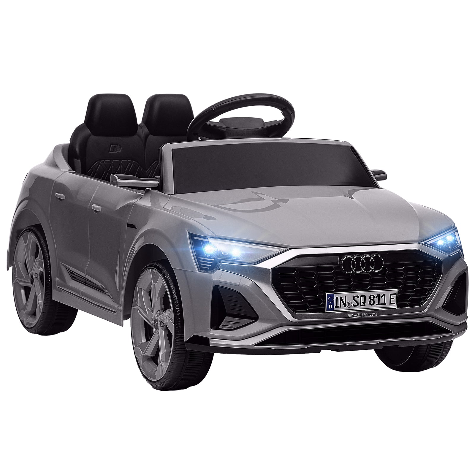 Aiyaplay Audi Q8 E-tron Sportback Kids Electric Car W/ Remote | Gray