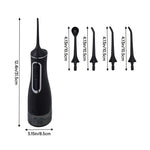 Portable Cordless Water Dental Flosser Oral Irrigator With 4 Replaceable Jet Tips