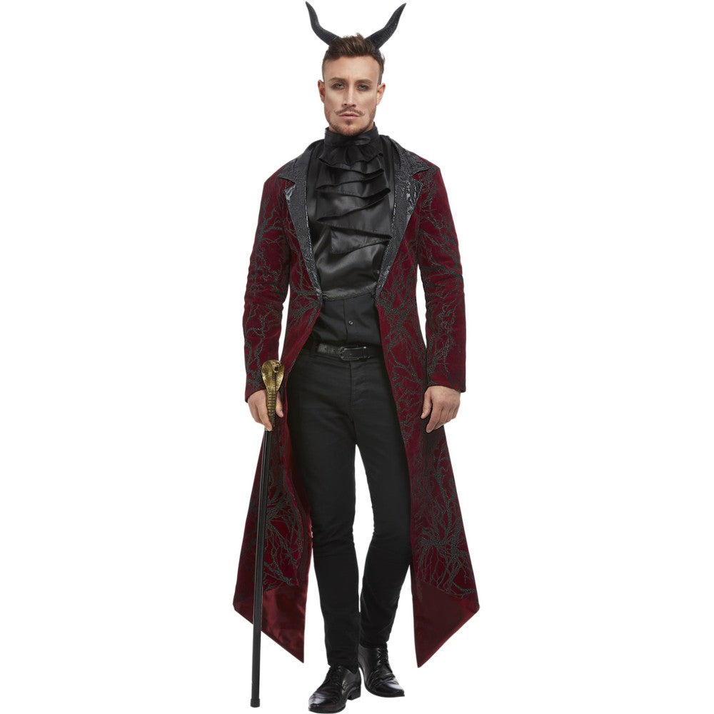 Mens Deluxe Devil Costume, Red | XL
