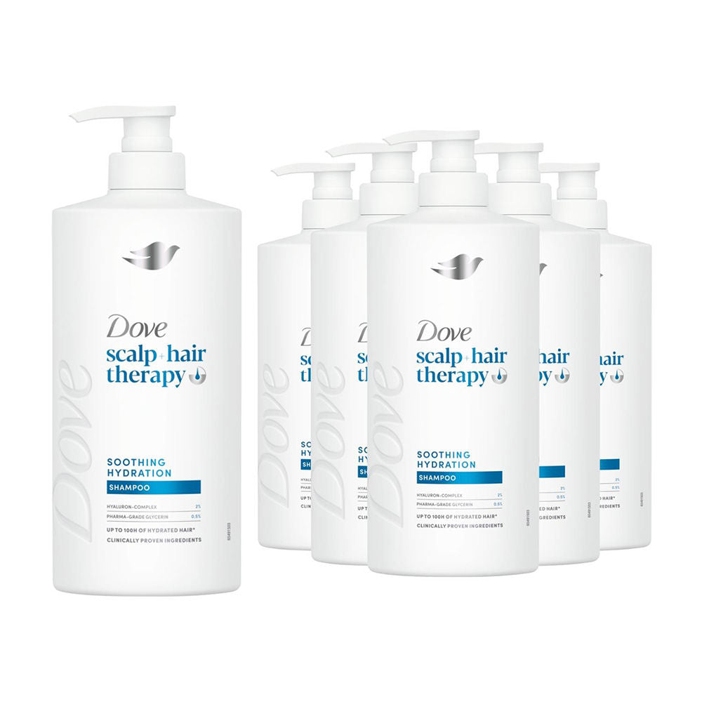 DOVE Scalp + Hair Therapy Soothing Hydration Shampoo 700ml 6 Pack, Glycerin