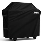 Premium Waterproof Bbq Cover Large Outdoor Barbecue Grills Cover 600d Oxford Fabric Uv Protection, Pvc Lining | 163cm | Black