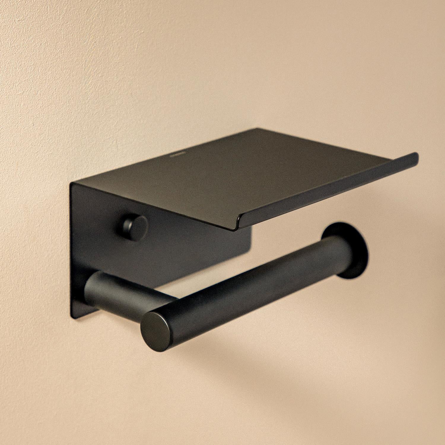 Paper Holder With Cover Matt Black Architect Sp