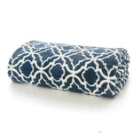 Morley Printed Heavyweight Supersoft Fleece Throw | 150cm x 180cm | Navy Blue