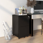 Steel File Cabinet With Lock And Hanging Bar For Letter A4 | One Size | Black