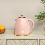 Electric Kettle, Swivel Pink Ripple | Pink