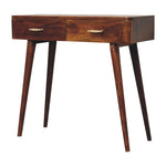 Chestnut T-bar Console Table