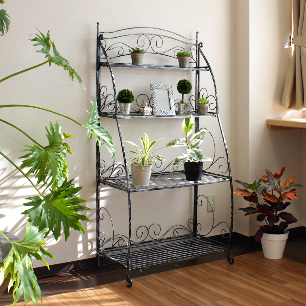 Folding Plant Stand 4 Shelf
