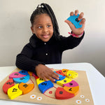 Wooden Snake Counting Puzzle, Educational Toy - 20 Pieces