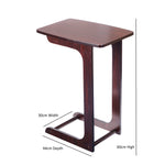 C Shaped Sofa Side Table Mahogany Veener Finish | Mahogany