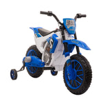 12v Kids Electric Motorbike Ride-on Motorcycle W/ Training Wheels | Blue