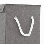 Foldable Home Laundry Baskets Laundry Hamper With Lid And Rope Handles