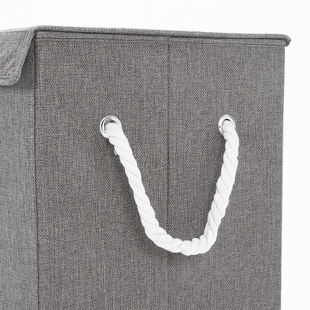 Foldable Home Laundry Baskets Laundry Hamper With Lid And Rope Handles