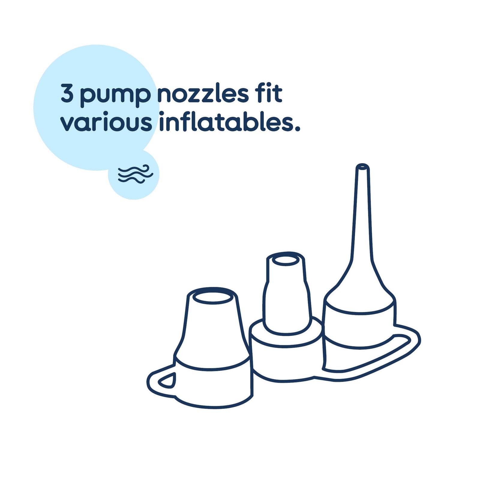 Portable Electric Air Pump With Nozzles