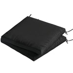 2pcs Garden Chair Cushions, Waterproof Seat Pads | Black