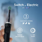 Vitality Pro Rechargeable Electric Toothbrush With 1 Brush Head, Black