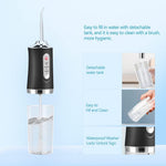 Dyzi Rechargeable Water Flosser – Portable Dental Cleaner With 4 Tips
