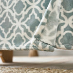 Morley Printed Heavyweight Supersoft Fleece Throw | 150cm x 180cm | Light Green