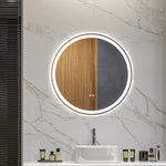 60x60/70x70cm Dimmable Bathroom Mirror With 3 Colours Led | Medium | Silver