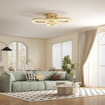 HOMCOM Modern 4-ring Flush Mount Ceiling Light, Led Ceiling Light