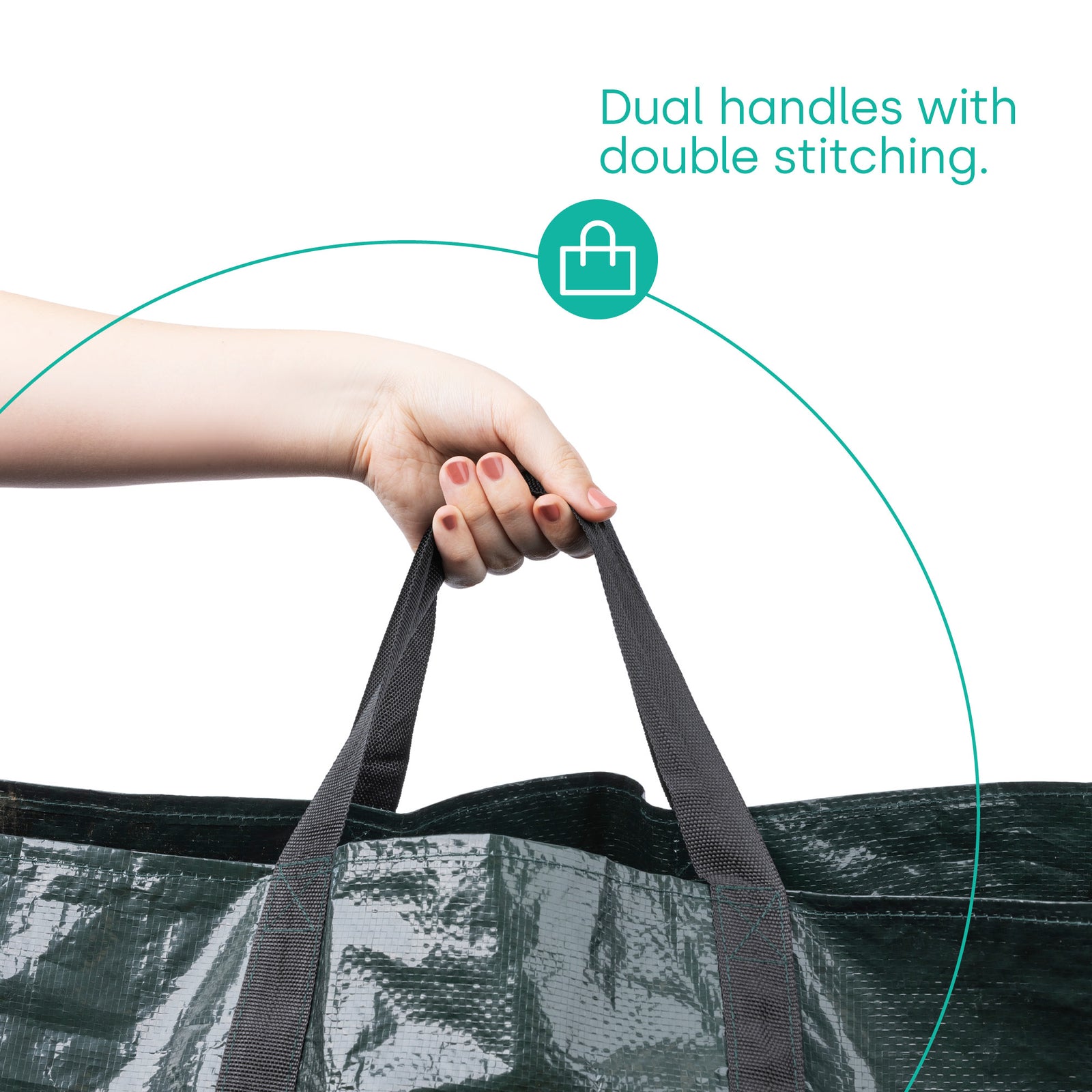 Livivo 150l Garden Waste Bags Set Of 2 Tear Resistant Waterproof Refuse Sacks