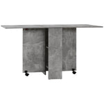 Mobile Drop Leaf Dining Table Folding Desk W/ Wheels Shelves