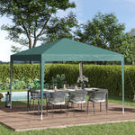3 X 3m Garden Pop Up Gazebo Height Adjustable Marquee | Green