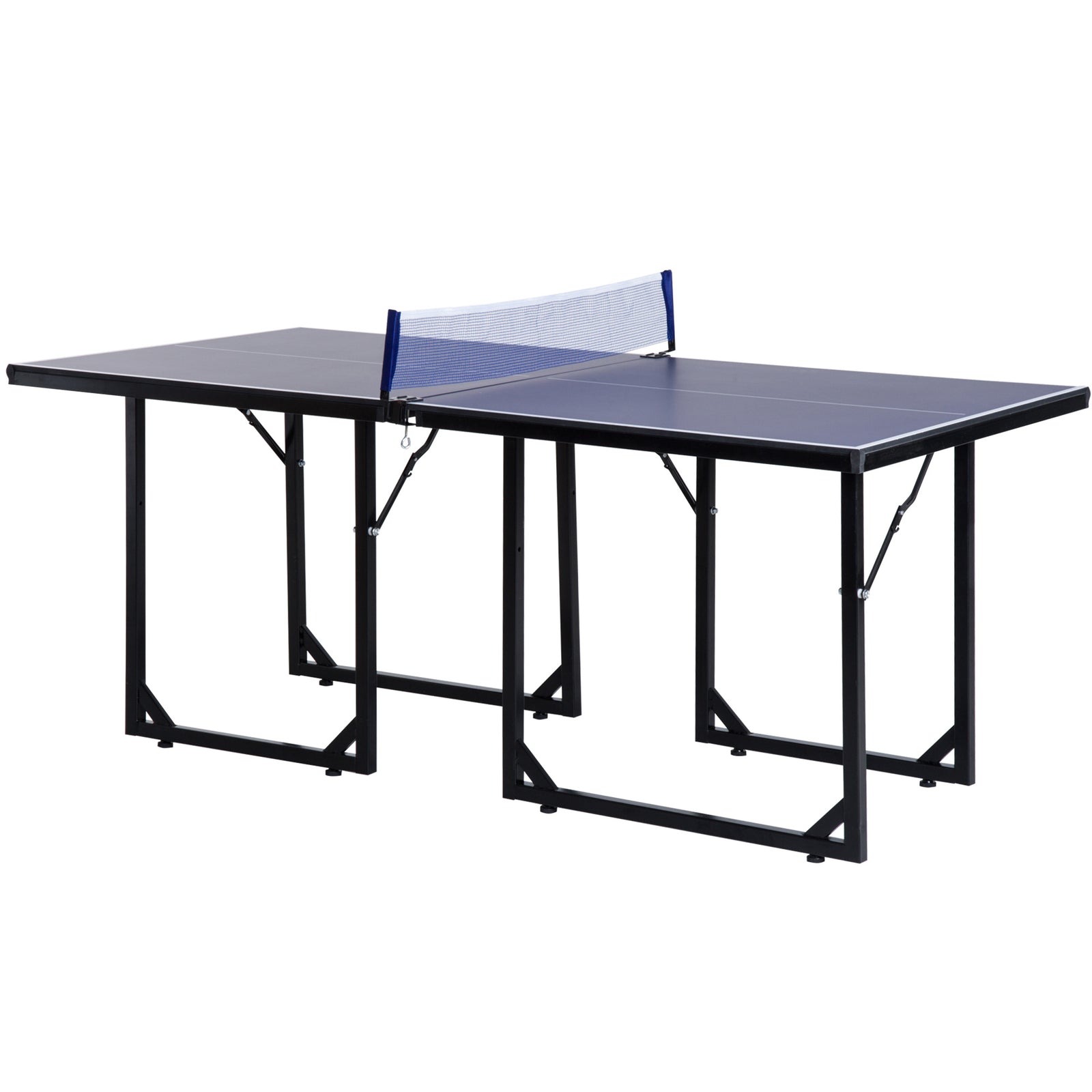 Foldable Mini Ping Pong Table With Net - 183cm | Blue